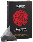 Crmonie Tea, WILD BERRY, 20 Pyramid Sachets, 50g