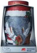 Williamson Fine Teas: Elephant Tin with 25 Teabags, MEDIUM - Santa