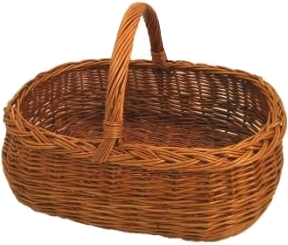 Oval Plaited Top Shopping Basket Large